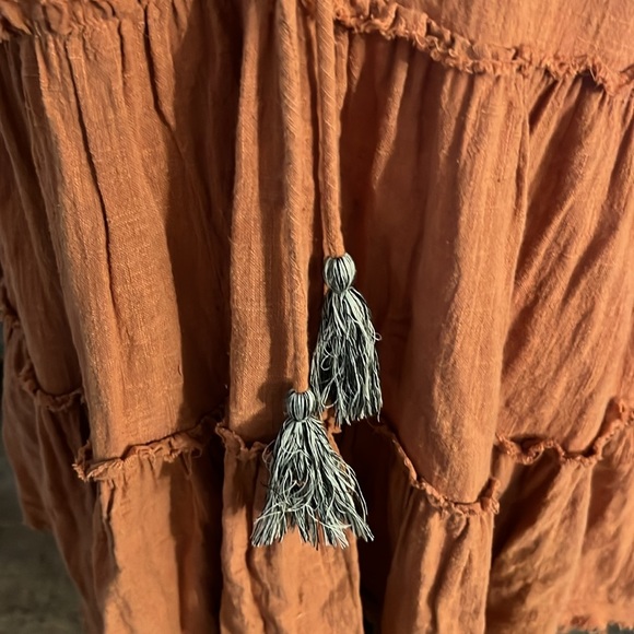 Free People Boho Tasseled Applique Dress - Picture 10 of 12